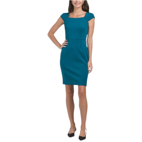 CALVIN KLEIN Cap Sleeve Mini Sheath Dress - Picture 1 of 2